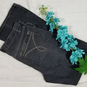 Calvine Klein Flare Dark Gray Jeans Size 10